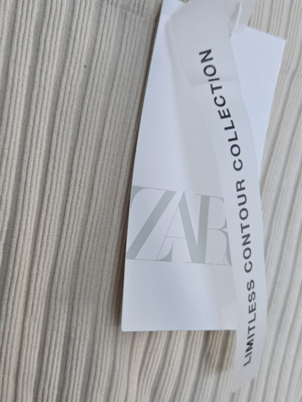 Zara Limitless Contour Ribbed Stirrup Leggings Cream NWT XS/S Rare - Picture 4 of 6